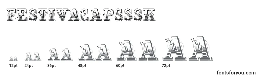 Размеры шрифта Festivacapsssk