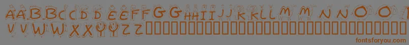 Bestioles Font – Brown Fonts on Gray Background