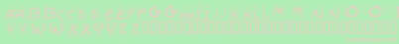 Bestioles Font – Pink Fonts on Green Background