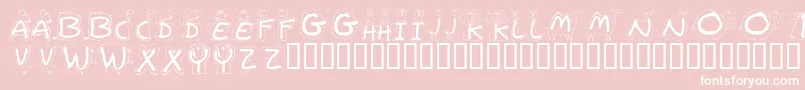 Bestioles Font – White Fonts on Pink Background