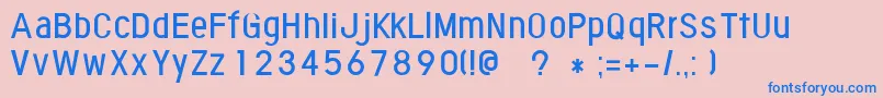 FontoponeutralRegular-Schriftart – Blaue Schriften auf rosa Hintergrund