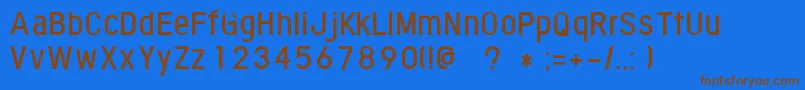 FontoponeutralRegular Font – Brown Fonts on Blue Background