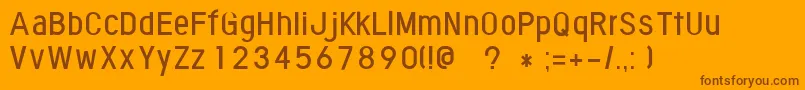 FontoponeutralRegular Font – Brown Fonts on Orange Background
