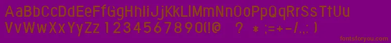 FontoponeutralRegular-Schriftart – Braune Schriften auf violettem Hintergrund