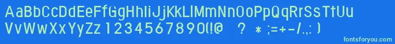Шрифт FontoponeutralRegular – зелёные шрифты на синем фоне