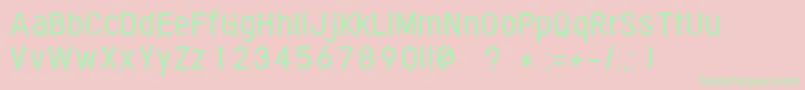 FontoponeutralRegular Font – Green Fonts on Pink Background
