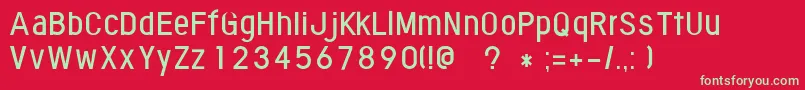 FontoponeutralRegular Font – Green Fonts on Red Background