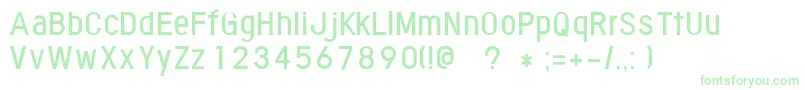 Шрифт FontoponeutralRegular – зелёные шрифты на белом фоне