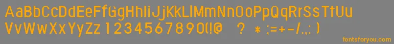 FontoponeutralRegular Font – Orange Fonts on Gray Background
