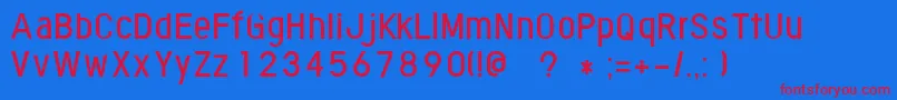 Шрифт FontoponeutralRegular – красные шрифты на синем фоне