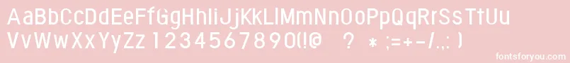 FontoponeutralRegular Font – White Fonts on Pink Background