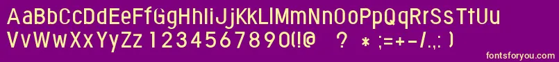 FontoponeutralRegular-fontti – keltaiset fontit violetilla taustalla