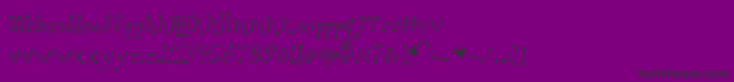 Maryellen Font – Black Fonts on Purple Background