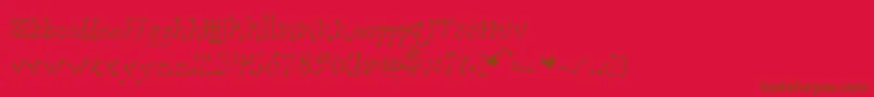Maryellen Font – Brown Fonts on Red Background