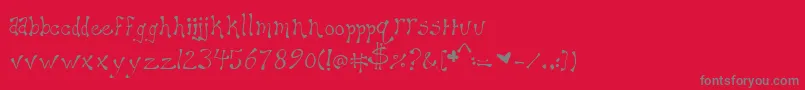 Maryellen Font – Gray Fonts on Red Background
