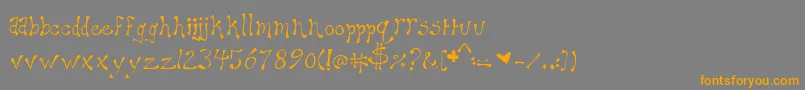 Maryellen Font – Orange Fonts on Gray Background