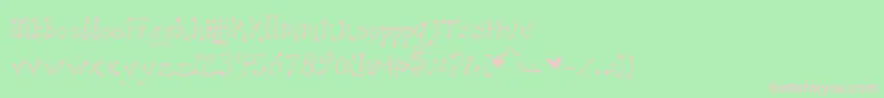 Maryellen Font – Pink Fonts on Green Background