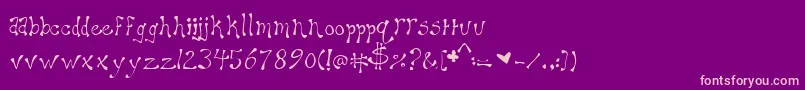 Maryellen Font – Pink Fonts on Purple Background