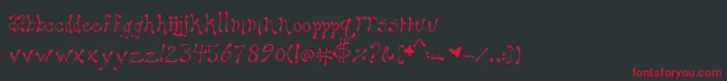 Maryellen Font – Red Fonts on Black Background