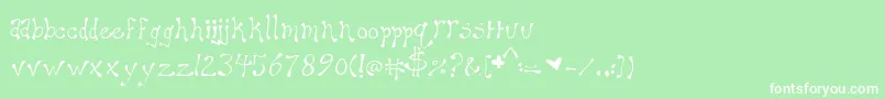 Maryellen Font – White Fonts on Green Background