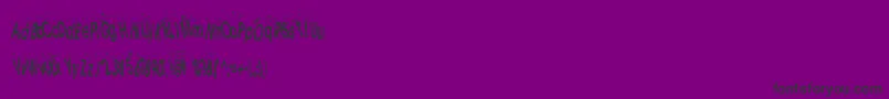 Fonte HookedOnBooze – fontes pretas em um fundo violeta