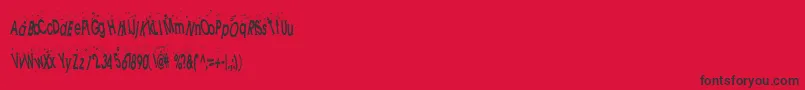 HookedOnBooze Font – Black Fonts on Red Background