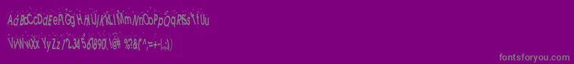 Police HookedOnBooze – polices grises sur fond violet