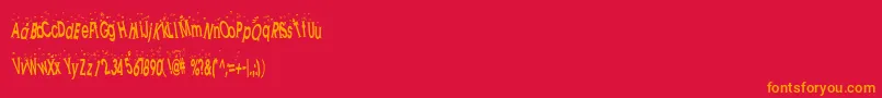 HookedOnBooze Font – Orange Fonts on Red Background