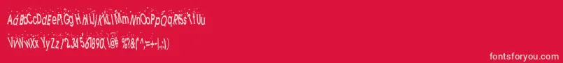 HookedOnBooze Font – Pink Fonts on Red Background