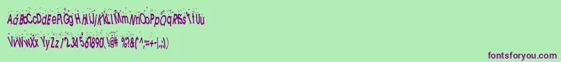 HookedOnBooze Font – Purple Fonts on Green Background