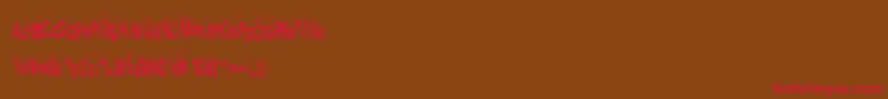 HookedOnBooze Font – Red Fonts on Brown Background