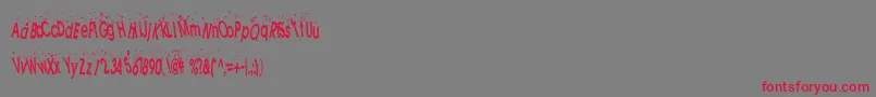 HookedOnBooze Font – Red Fonts on Gray Background