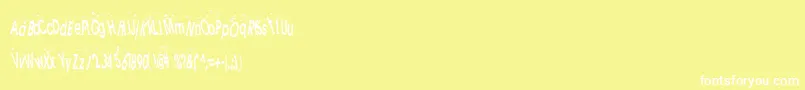 HookedOnBooze Font – White Fonts on Yellow Background