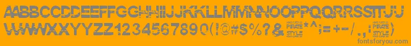 PirateStyle Font – Gray Fonts on Orange Background