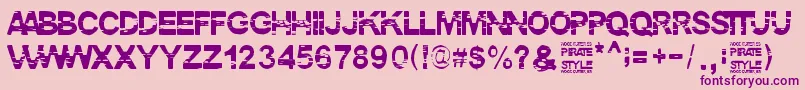 PirateStyle Font – Purple Fonts on Pink Background