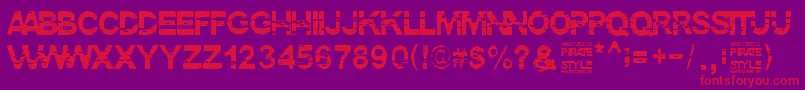 PirateStyle Font – Red Fonts on Purple Background