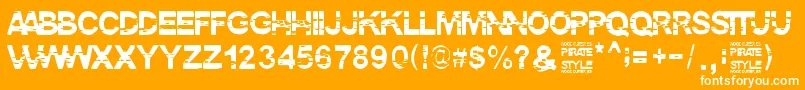 PirateStyle Font – White Fonts on Orange Background