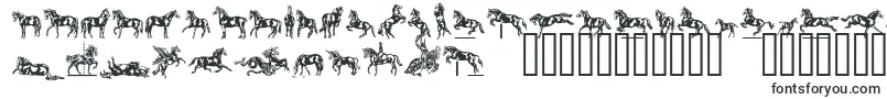 Linotypedressage-fontti – mustat fontit