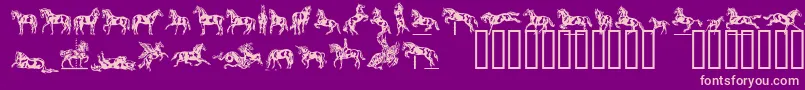 Police Linotypedressage – polices roses sur fond violet
