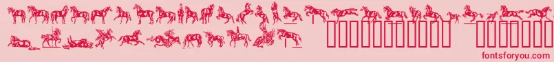 Linotypedressage Font – Red Fonts on Pink Background