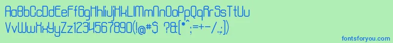 フォントAposiopesisNormal – 青い文字は緑の背景です。