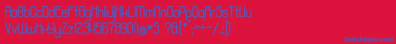 フォントAposiopesisNormal – 赤い背景に青い文字