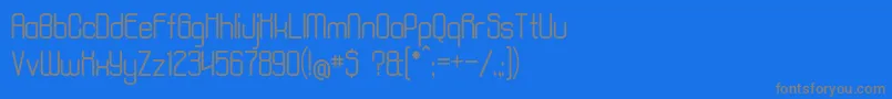 フォントAposiopesisNormal – 青い背景に灰色の文字