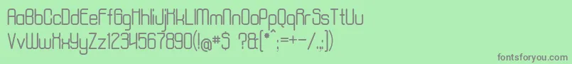 フォントAposiopesisNormal – 緑の背景に灰色の文字