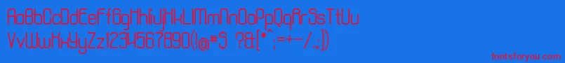 AposiopesisNormal Font – Red Fonts on Blue Background