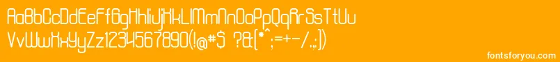 フォントAposiopesisNormal – オレンジの背景に白い文字