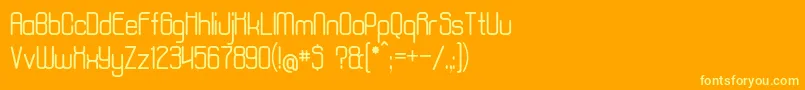 フォントAposiopesisNormal – オレンジの背景に黄色の文字