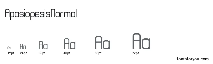 Размеры шрифта AposiopesisNormal (114845)