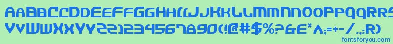 Jannisaries Font – Blue Fonts on Green Background
