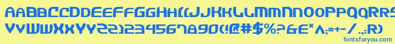 Jannisaries Font – Blue Fonts on Yellow Background